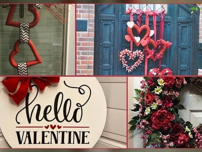 Valentines Door Decoration Ideas l Valentine Wreath For Front Door Decor Design