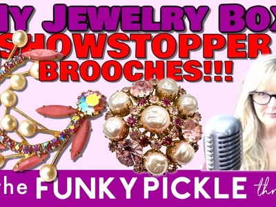 #4 Showstopper Brooches Gorgeous Vintage Costume Jewelry Rhinestones Weiss etc.
