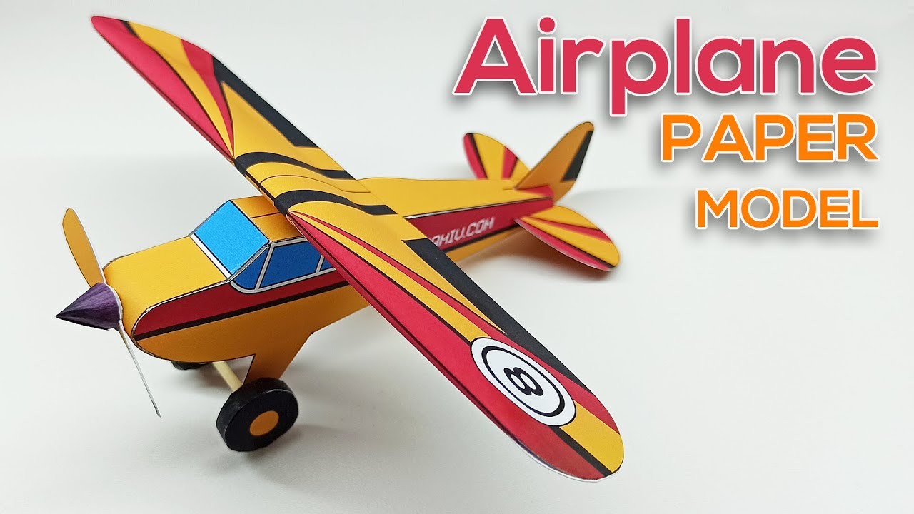 Airplane 3D model paper | Papel modelo 3D de avión + PDF