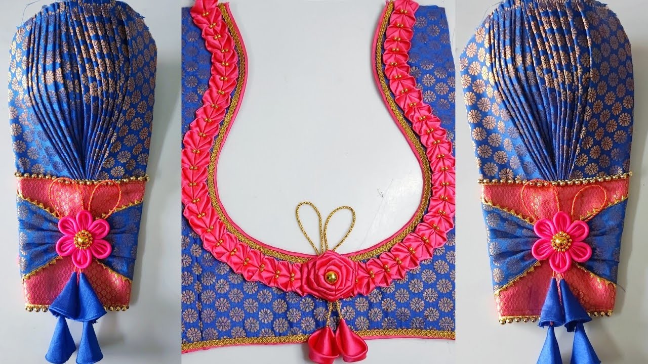 Banaras blouse gala design cutting and stitching in Telugu |