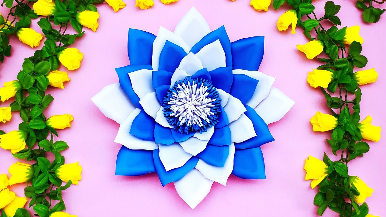 Beautiful Flowers Making With Wedding Backdrop | Making Flowers out of Paper | Amazing Flower Making