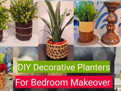 Bedroom makeover part -1||Diy planters|| Reuse of waste material|| Diy planters from waste|| craft|