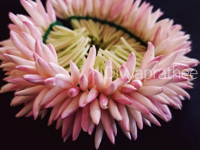 Bridal flower veni.Gajra.How to tie wedding flowers.florist.pellipoolajada.Bridal hairflower garland