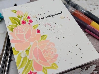 Challenge Yourself - Watercoloring and Stencil