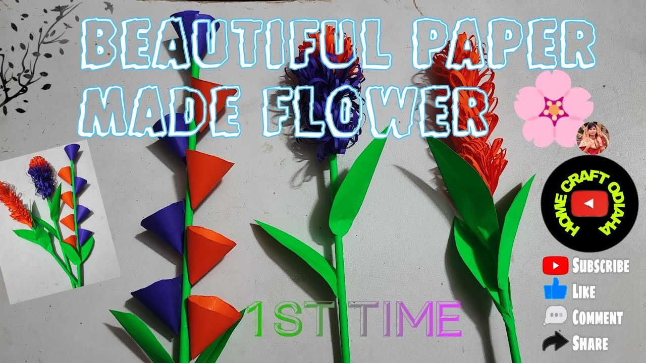 Colorful paper flower 3 different???? Made from paper easy to make#diy #shorts #beautiful #decoration