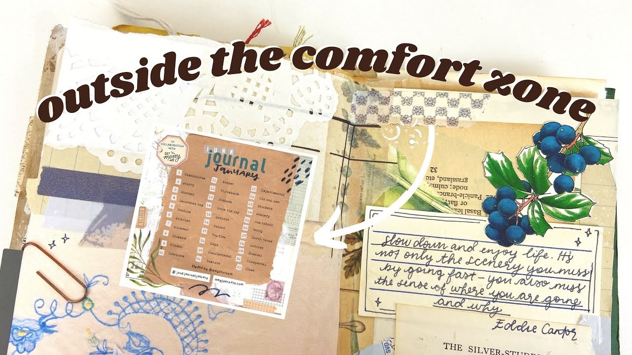Combining prompts! | #JunkJournalJanuary Day 24 & 25 | Junk Journal With Me