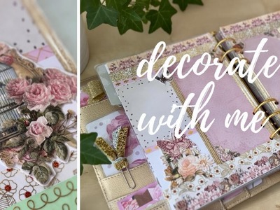 Decorate my planner with me | Jan 2023 | Handwriting Journal | relaxing calm music | vintage floral