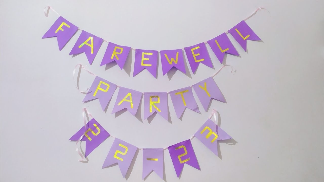 Diy banner for farewell party???????????? very easy to make????@beastcraftworld3798
