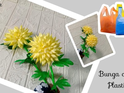 DIY || Bunga plastik cantik || Flowers Making With Plastic Carry Bag
