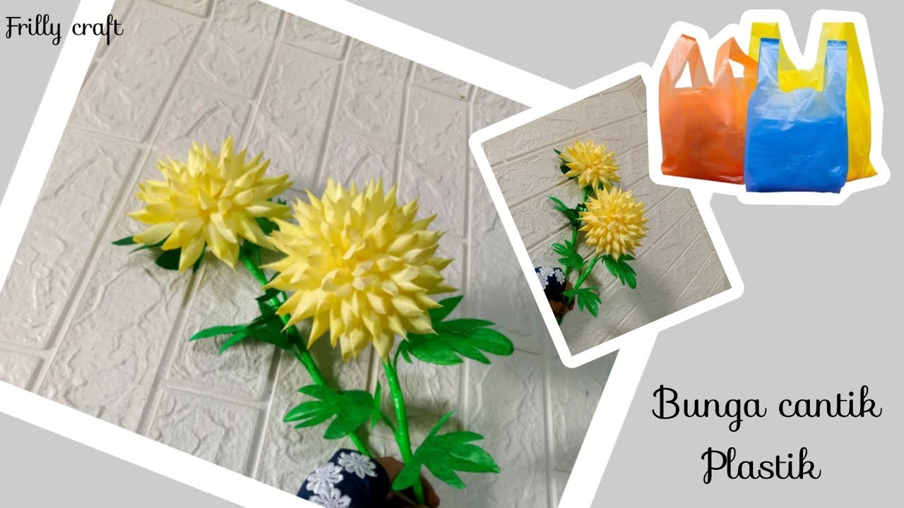 DIY || Bunga plastik cantik || Flowers Making With Plastic Carry Bag