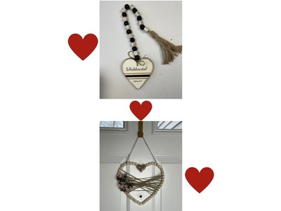 Diy NEUTRAL heart decor