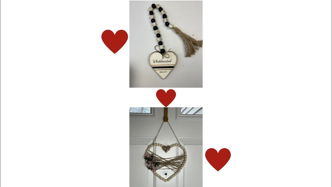 Diy NEUTRAL heart decor