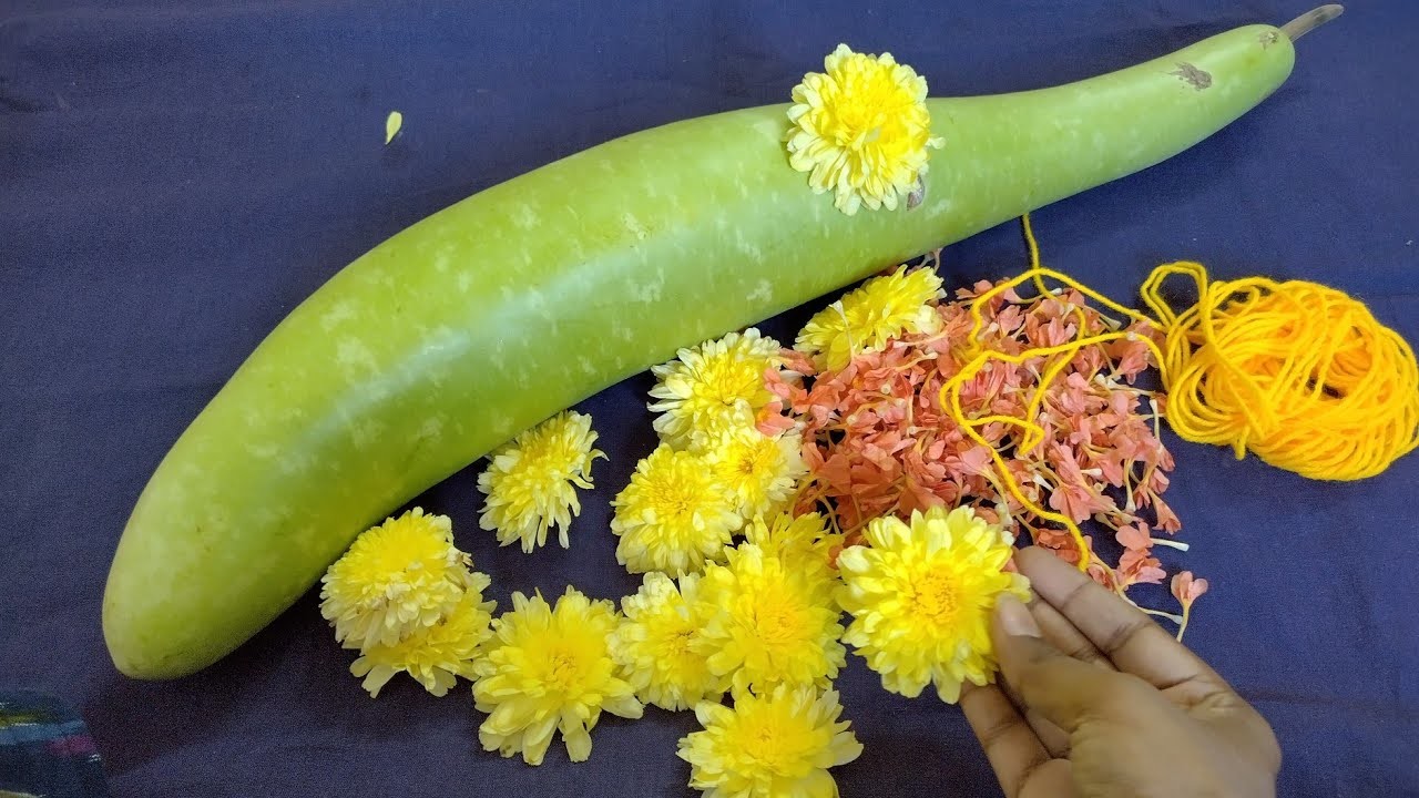 GARLAND.How to make simple method garland.Chamanthi flower & kanakamara flowers garland.mala.DIY