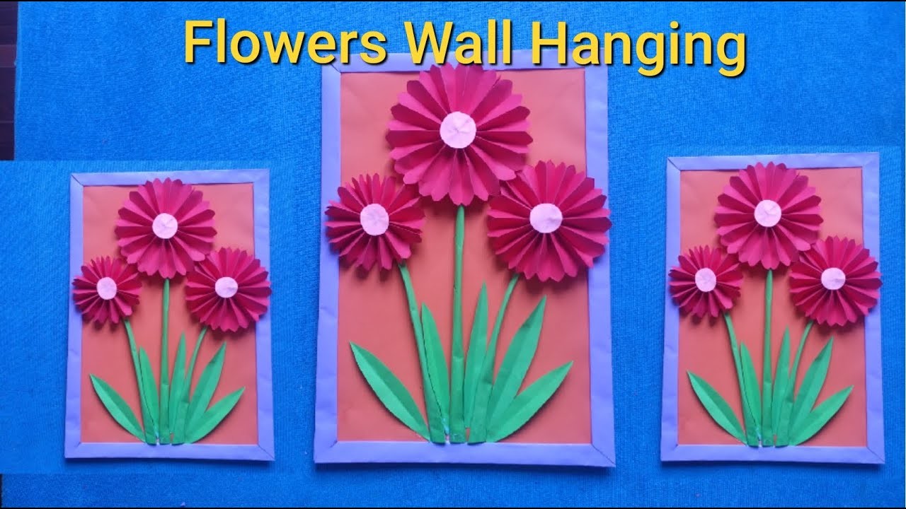 Handmake Paper Flower. || Wall Hanging Paper Graft.