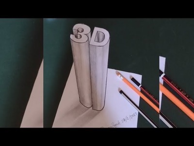 How to Draw 2023 Numbers 3D Trick Art on Line Paper ,,3D droing panting #video