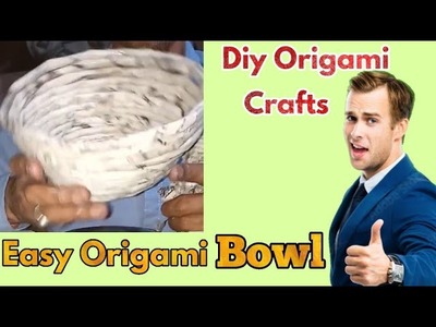 How to make a Paper Bowl | Easy Origami Bowl | Diy Origami crafts @arttutorialharish #die #origami