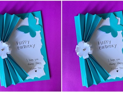 How to make easy birthday card. beautiful birthday card. kartu ucapan ulang tahun yang simpel