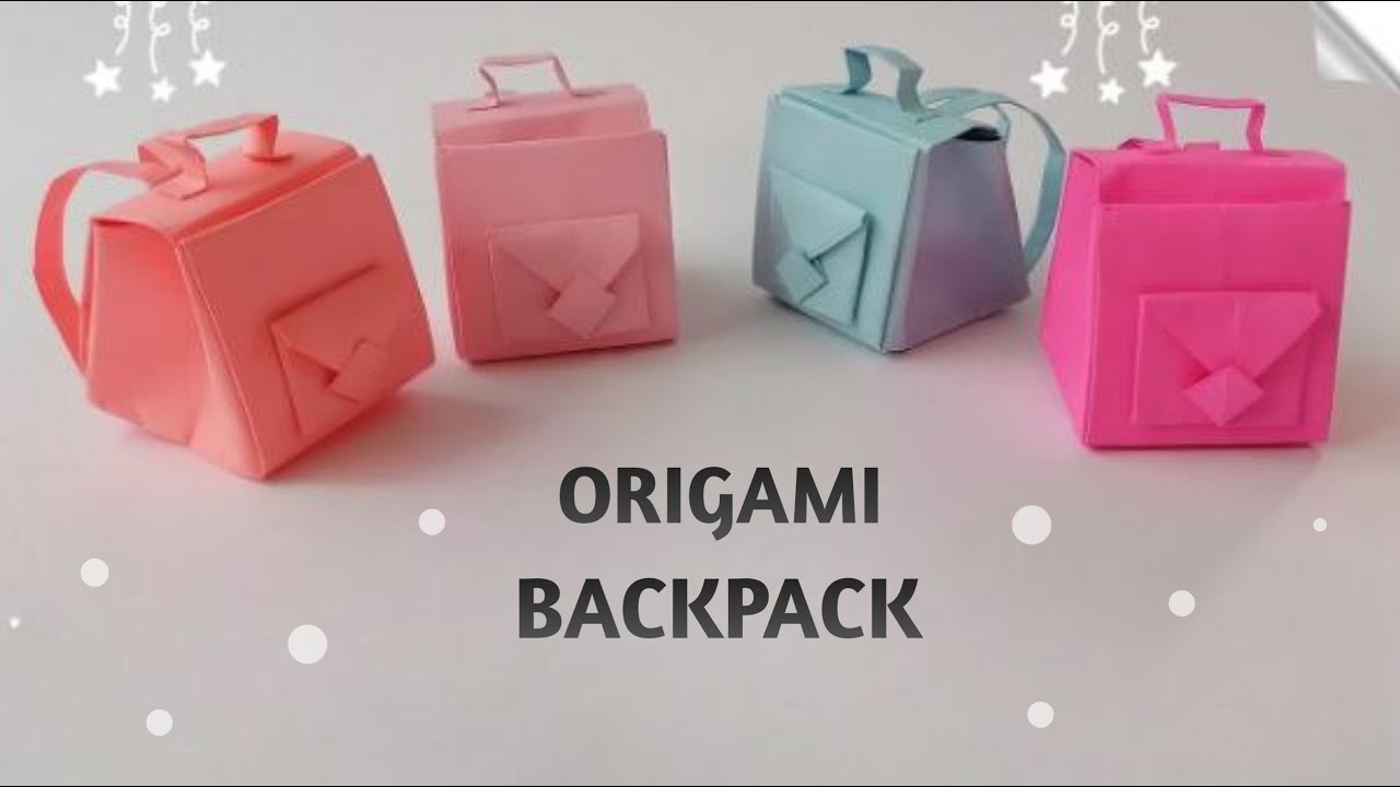 How to make origami backpack, Origami bag