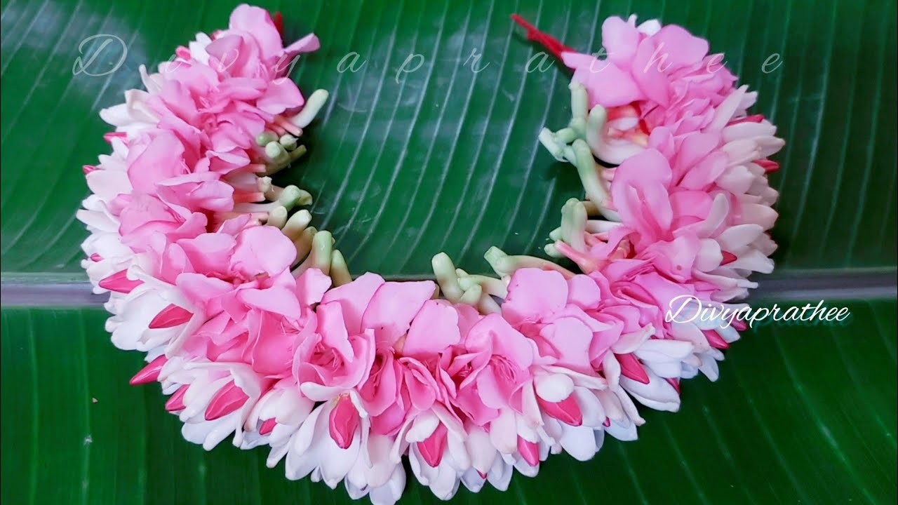 How to string flower mala for God.fresh flower Garland.arali.sampangi poo malai.temple Garland.pooja