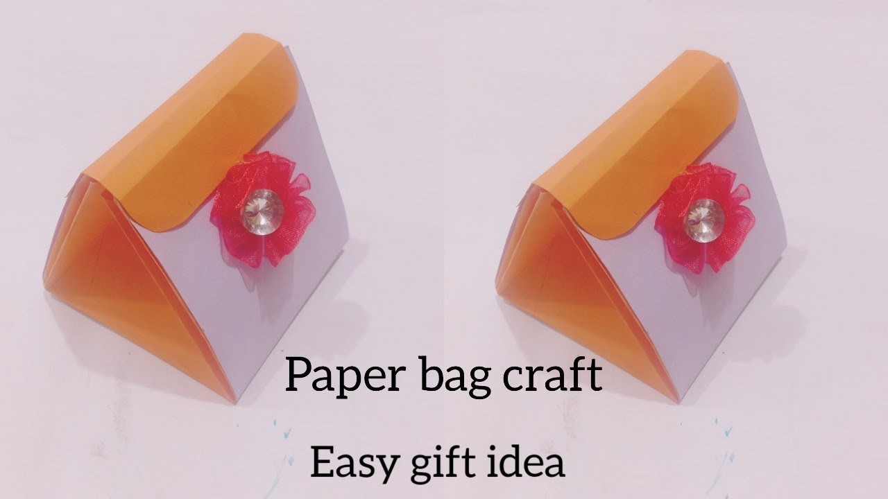 How to wrap a cute gift | Mini paper bag | Gift wrapping idea