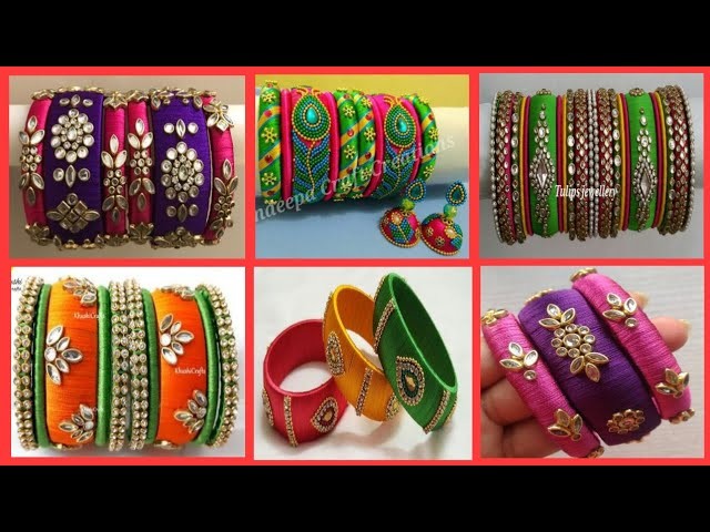 Latest silk thread bangles ideas design most beautiful ❤️❤️.new bangles ideas design#silkthread