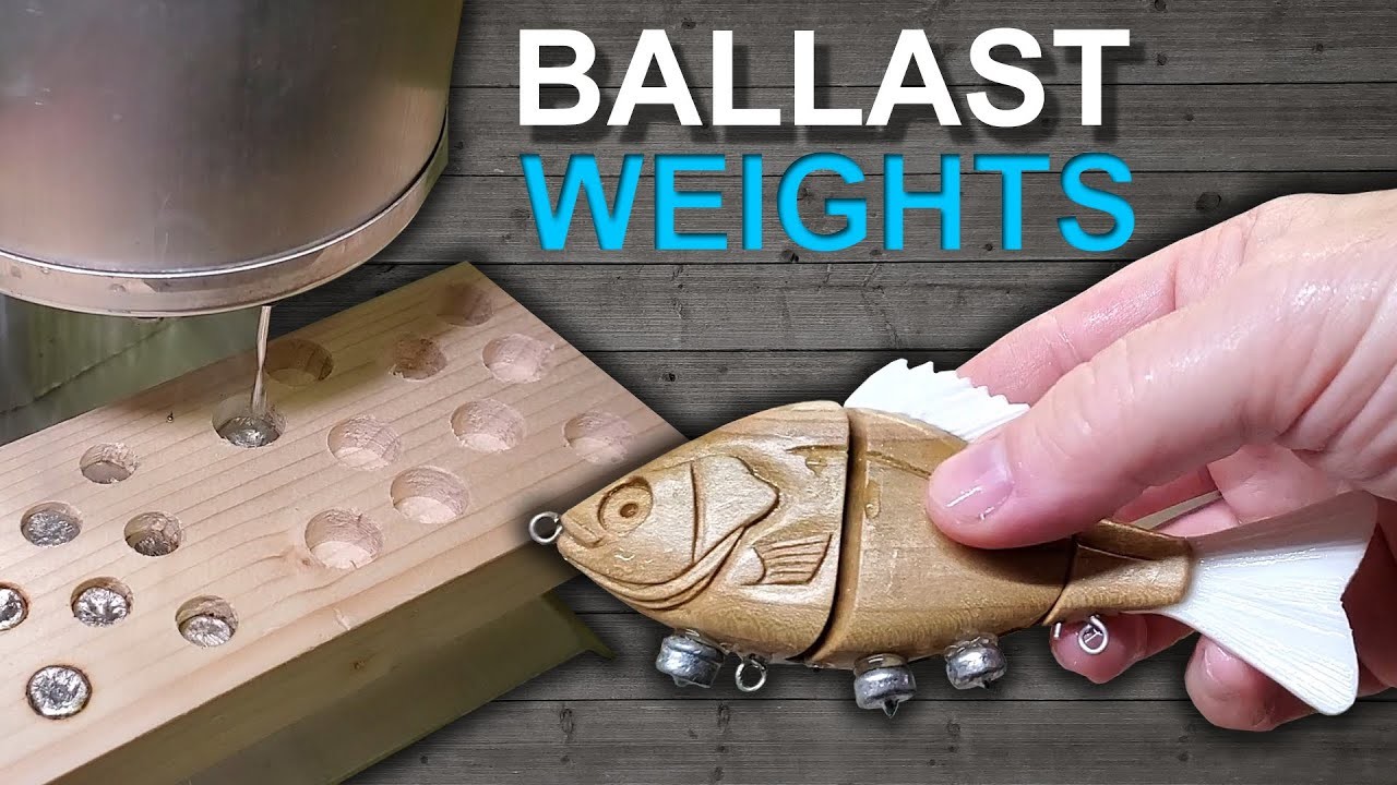 Lure Ballast Weights- how I add weight to balance my wooden fishing lures