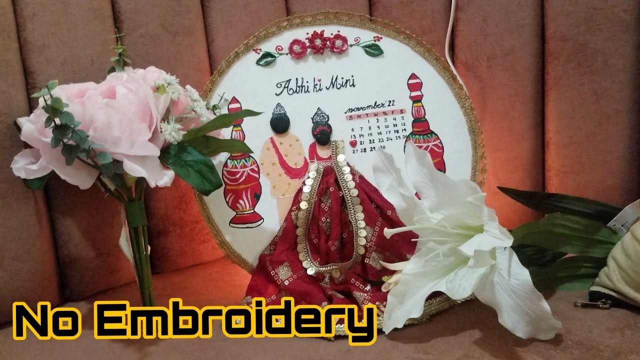 No Embroidery Wedding hoop ||Bengali theme customized anniversary gift