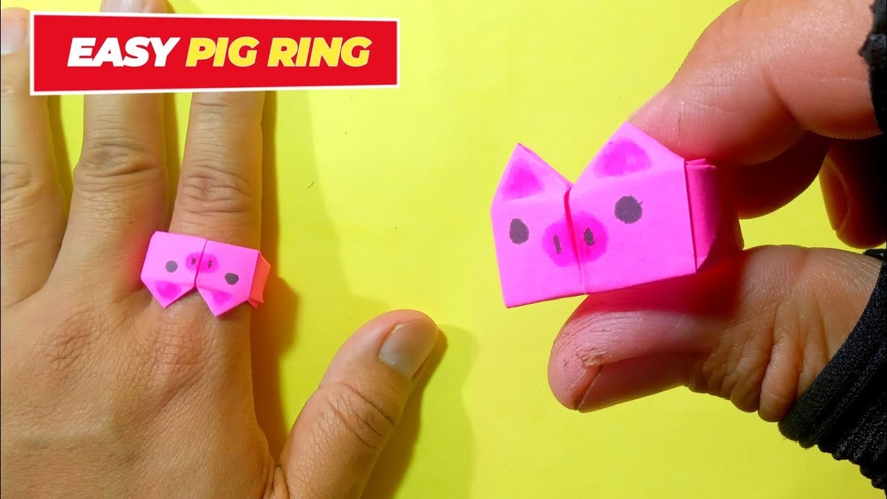 Origami Ring Pig - Hello Origami Lover