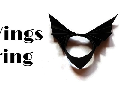 Origami WINGED ring | How to make paper wings ring | paper easy ring