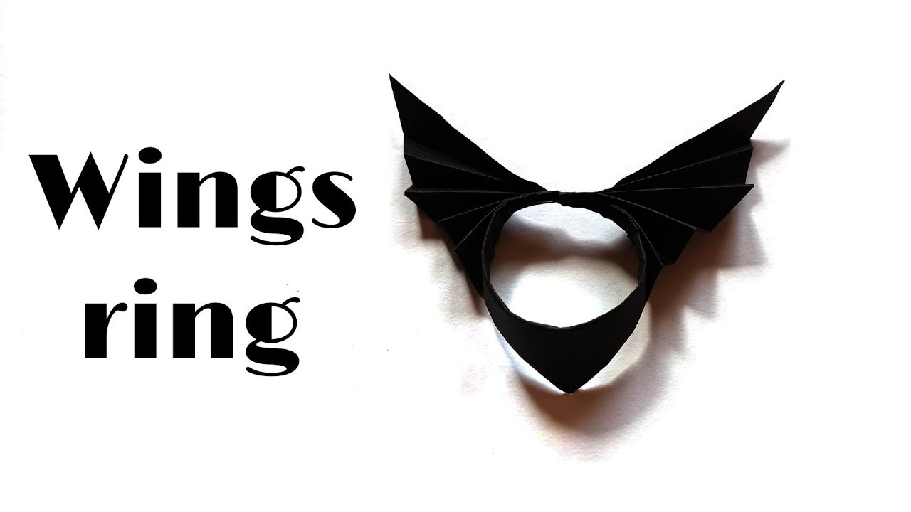 Origami WINGED ring | How to make paper wings ring | paper easy ring