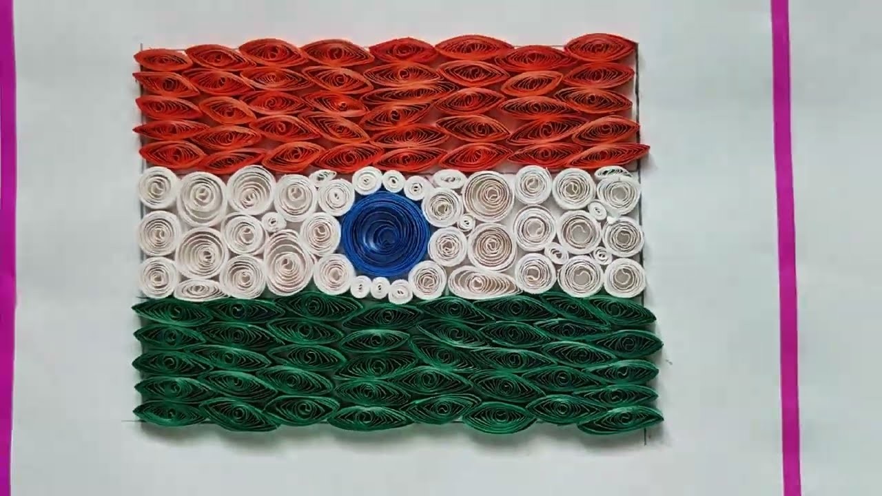 Republic Day special DIY ART with quilling #art #craft @bujjiartgallery