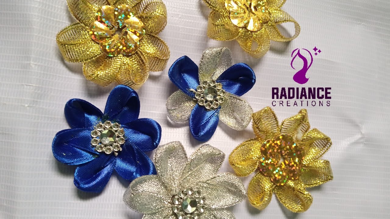 Ribbon flower. Easy to make ||Radiance creations