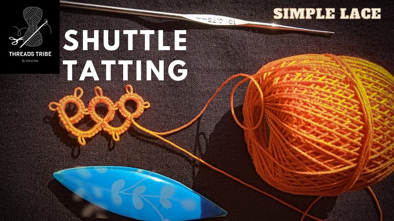 Shuttle Tatting - Rings and Chains | Simple Shuttle Tatted Lace | Tatting Lace Design Tutorial