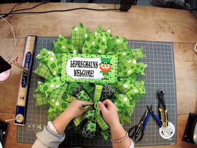 St Patrick’s Day Wreath & checking out Sam’s Club ribbon