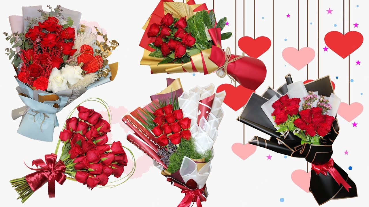 Top 5 Best Flower Bouquet for Valentine's Day | Flower Wrapping Techniques | Flower Arrangement
