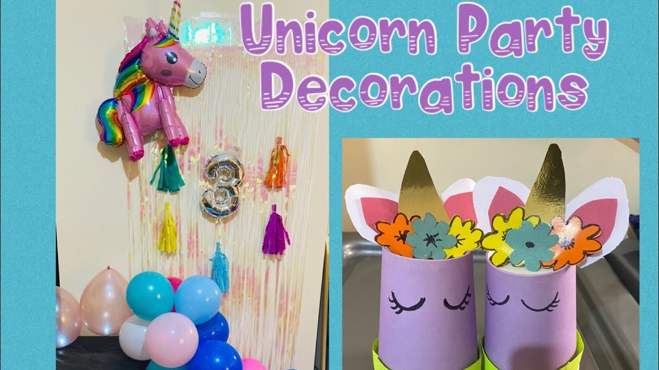 Unicorn Theme Birthday Decorations | easy DIY | Balloon Arch | Tabby’s Corner