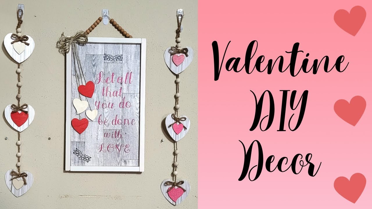 Valentine DIY decor for less than $10!!!