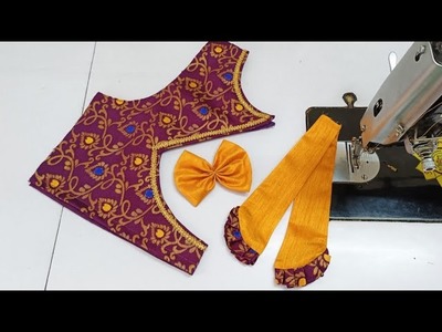 Very popular boat neck blouse design || blouse || cutting and stitching back neck blouse design