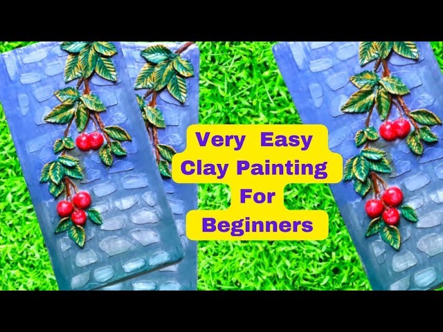 3d Clay Painting.Clay Painting Ideas.Easy Clay Art.Clay Mural Art.Cardboard Craft.Waste Material