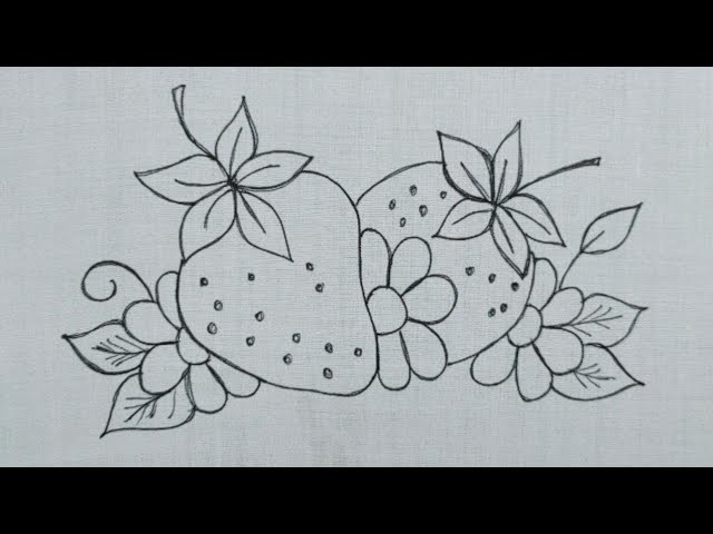 Amazing hand embroidery: How to  embroider strawberries? ???????? - Easy hand embroidery learning tutorial