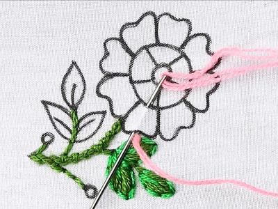 Amazing Needle Point Art all over Flower Embroidery Design made with Simple  stitch flower designs