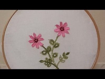 Beautiful hand embroidery  flower design