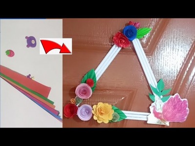 Beautiful wall decorations | art and craft | decor with colour paper