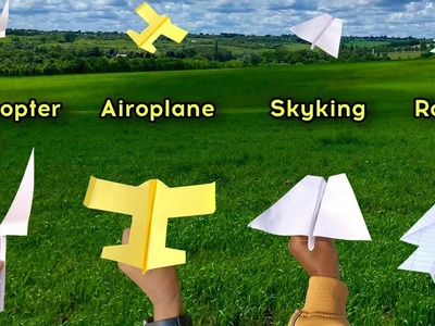 Best 4 flying rocket plane, flying 4 helicopter plane, best 4 new airplane, paper 4 plane flying