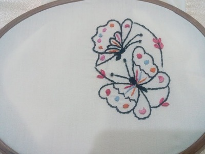 Butterfly Embroidery Tutorial | Hand Embroidery For Beginners | Designs By Anjum
