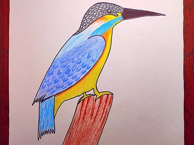 Colourful Bird Drawing | Bird Drawing Easy | Drawing Tutorial For Beginners | How To Draw A Bird