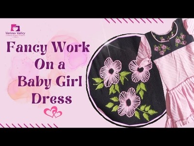 Dress Design for Girl ???? hand embroidery????@variousvalley #video #youtube #easy #fancy #flowerdesign