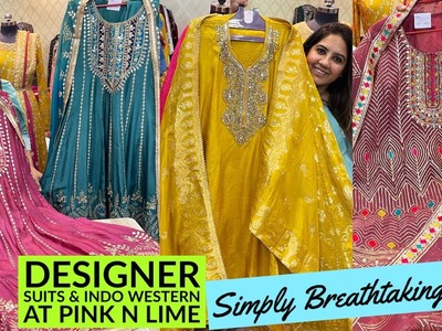 Elegant looking Party Wear, Cotton & Pakistani Suits, Smart Indo Western Dresses at Pink n Lime