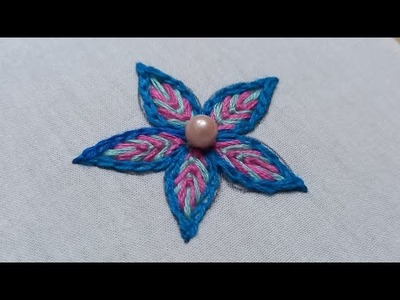Embroidery For Beginners | Hand Embroidery Flower Design | New Step By Step Unique Embroidery Design