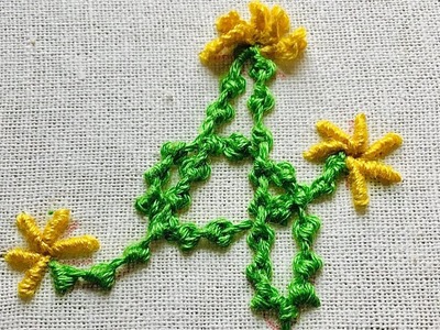 Floral Monogram Cursive A Embroidery Tutorial | Hand Embroidery Tutorial For Beginners- 427